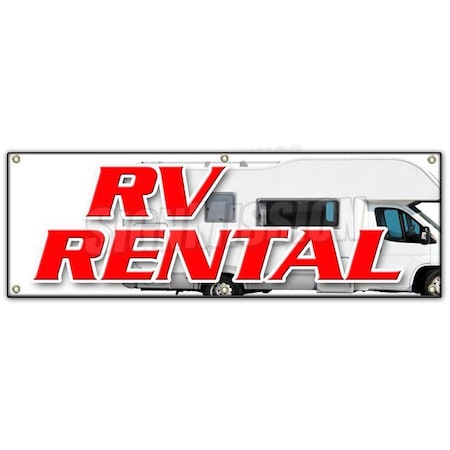 Signmission RV RENTAL BANNER SIGN new used rent me motorhome financing sale B-72 Rv Rental